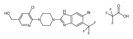 {6-[4-(6-bromo-5-trifluoromethyl-1H-benzoimidazol-2-yl)-piperazin-1-yl]-5-chloro-pyridin-3-yl}-methanol, trifluoroacetic acid salt CAS:683242-86-6 manufacturer & supplier