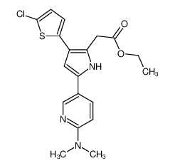 ethyl 2-(3-(5-chlorothiophen-2-yl)-5-(6-(dimethylamino)pyridin-3-yl)-1H-pyrrol-2-yl)acetate CAS:683252-61-1 manufacturer & supplier