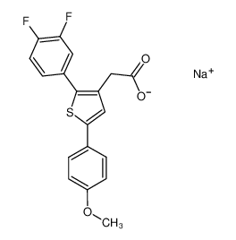 sodium 2-(2-(3,4-difluorophenyl)-5-(4-methoxyphenyl)thiophen-3-yl)acetate CAS:683253-02-3 manufacturer & supplier