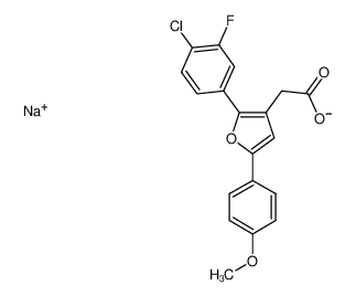 sodium 2-(2-(4-chloro-3-fluorophenyl)-5-(4-methoxyphenyl)furan-3-yl)acetate CAS:683253-08-9 manufacturer & supplier