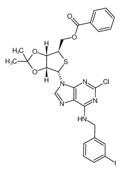 benzoic acid (3aS,4R,6S,6aR)-6-[2-chloro-6-(3-iodo-benzylamino)purin-9-yl]-2,2-dimethyl-tetrahydro-thieno[3,4-d][1,3]dioxol-4-yl-methyl ester CAS:683275-16-3 manufacturer & supplier