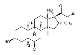 21-bromo-5,6β-dichloro-3β,17-dihydroxy-16α-methyl-5α-pregnan-20-one CAS:68331-80-6 manufacturer & supplier