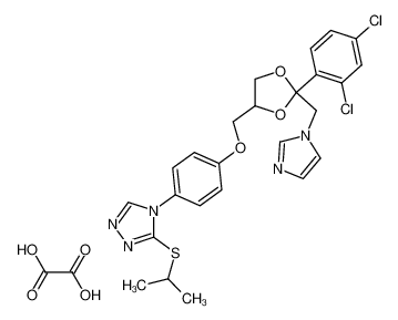 4-{4-[2-(2,4-Dichloro-phenyl)-2-imidazol-1-ylmethyl-[1,3]dioxolan-4-ylmethoxy]-phenyl}-3-isopropylsulfanyl-4H-[1,2,4]triazole; compound with oxalic acid CAS:68338-22-7 manufacturer & supplier