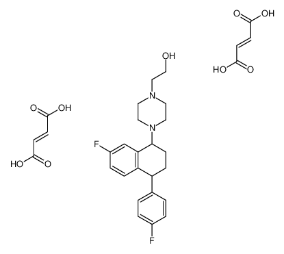 (E)-but-2-enedioic acid,2-[4-[7-fluoro-4-(4-fluorophenyl)-1,2,3,4-tetrahydronaphthalen-1-yl]piperazin-1-yl]ethanol CAS:68351-32-6 manufacturer & supplier