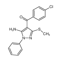 (5-amino-3-methylsulfanyl-1-phenyl-1H-pyrazol-4-yl)-(4-chloro-phenyl)-methanone CAS:68364-70-5 manufacturer & supplier