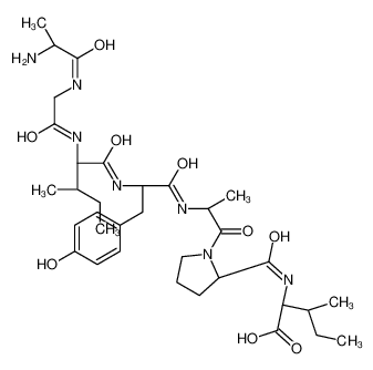 (2S,3S)-2-[[(2S)-1-[(2S)-2-[[(2S)-2-[[(2S,3S)-2-[[2-[[(2S)-2-aminopropanoyl]amino]acetyl]amino]-3-methylpentanoyl]amino]-3-(4-hydroxyphenyl)propanoyl]amino]propanoyl]pyrrolidine-2-carbonyl]amino]-3-methylpentanoic acid CAS:683747-34-4 manufa