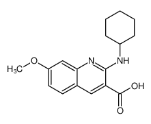 3-Quinolinecarboxylic acid, 2-(cyclohexylamino)-7-methoxy- CAS:683749-80-6 manufacturer & supplier