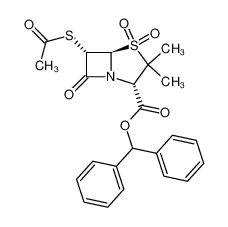 (2S,5R,6S)-6-Acetylsulfanyl-3,3-dimethyl-4,4,7-trioxo-4λ6-thia-1-aza-bicyclo[3.2.0]heptane-2-carboxylic acid benzhydryl ester CAS:683751-13-5 manufacturer & supplier