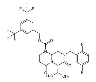 3,5-bis(trifluoromethyl)benzyl 8-(2,5-difluorobenzyl)-6-isopropyl-4,7-dioxohexahydro-2H-pyrazino[1,2-a]pyrimidine-1(6H)-carboxylate CAS:683755-64-8 manufacturer & supplier