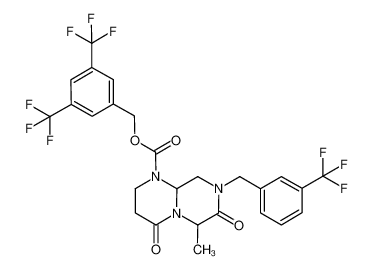 3,5-bis(trifluoromethyl)benzyl 6-methyl-4,7-dioxo-8-(3-(trifluoromethyl)benzyl)hexahydro-2H-pyrazino[1,2-a]pyrimidine-1(6H)-carboxylate CAS:683755-68-2 manufacturer & supplier