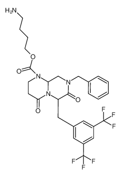 4-aminobutyl 8-benzyl-6-(3,5-bis(trifluoromethyl)benzyl)-4,7-dioxohexahydro-2H-pyrazino[1,2-a]pyrimidine-1(6H)-carboxylate CAS:683756-53-8 manufacturer & supplier