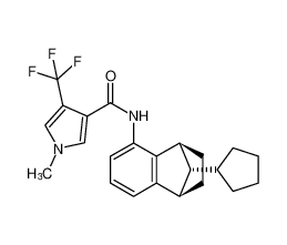 rel-N-((1R,4S,9R)-9-cyclopentyl-1,2,3,4-tetrahydro-1,4-methanonaphthalen-5-yl)-1-methyl-4-(trifluoromethyl)-1H-pyrrole-3-carboxamide CAS:683776-52-5 manufacturer & supplier