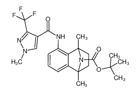 tert-butyl 1,4-dimethyl-5-(1-methyl-3-(trifluoromethyl)-1H-pyrazole-4-carboxamido)-1,2,3,4-tetrahydro-1,4-epiminonaphthalene-9-carboxylate CAS:683776-73-0 manufacturer & supplier