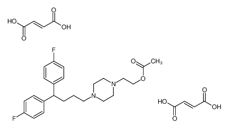 2-[4-[4,4-bis(4-fluorophenyl)butyl]piperazin-1-yl]ethyl acetate,(E)-but-2-enedioic acid CAS:68379-26-0 manufacturer & supplier