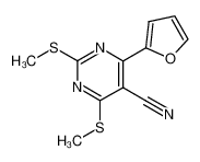 4-furan-2-yl-2,6-bis-methylsulfanyl-pyrimidine-5-carbonitrile CAS:68388-55-6 manufacturer & supplier