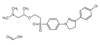 2-[2-[4-[5-(4-chlorophenyl)-3,4-dihydropyrazol-2-yl]phenyl]sulfonylethoxy]-N,N-dimethylpropan-1-amine,formic acid CAS:68400-01-1 manufacturer & supplier