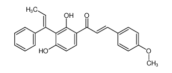 (E)-1-[2,4-Dihydroxy-3-((E)-1-phenyl-propenyl)-phenyl]-3-(4-methoxy-phenyl)-propenone CAS:68421-37-4 manufacturer & supplier