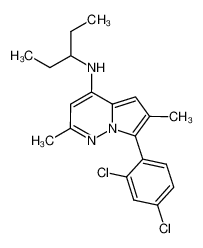 7-(2,4-dichlorophenyl)-N-(1-ethylpropyl)-2.6-dimethylpyrrolo[1,2-b]pyridazin-4-amine CAS:684215-13-2 manufacturer & supplier