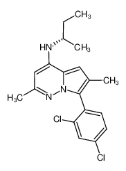 (+)-7-(2.4-dichlorophenyl)-2,6-dimethvl-N-[(1S)-1-methylpropyl]pyrrolo[1,2-b]pyridazin-4-amine CAS:684215-15-4 manufacturer & supplier