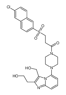 3-((6-chloronaphthalen-2-yl)sulfonyl)-1-(4-(2-(2-hydroxyethyl)-3-(hydroxymethyl)imidazo[1,2-a]pyridin-5-yl)piperazin-1-yl)propan-1-one CAS:684222-74-0 manufacturer & supplier