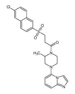 3-((6-chloronaphthalen-2-yl)sulfonyl)-1-(4-(imidazo[1,2-a]pyridin-5-yl)-2-methylpiperazin-1-yl)propan-1-one CAS:684222-89-7 manufacturer & supplier