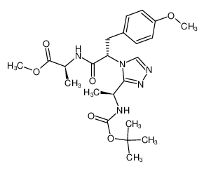 (S)-2-[(S)-2-[3-((S)-1-tert-Butoxycarbonylamino-ethyl)-[1,2,4]triazol-4-yl]-3-(4-methoxy-phenyl)-propionylamino]-propionic acid methyl ester CAS:684233-22-5 manufacturer & supplier