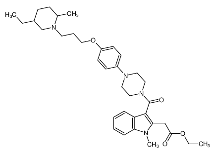 ethyl 2-(3-(4-(4-(3-(5-ethyl-2-methylpiperidin-1-yl)propoxy)phenyl)piperazine-1-carbonyl)-1-methyl-1H-indol-2-yl)acetate CAS:684244-85-7 manufacturer & supplier