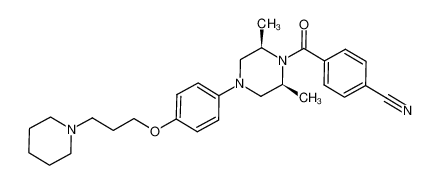 4-{[(2R,6S)-2,6-dimethyl-4-(4-{[3-(1-piperidinyl)propyl]oxy}phenyl)-1-piperazinyl]carbonyl}benzonitrile CAS:684246-95-5 manufacturer & supplier