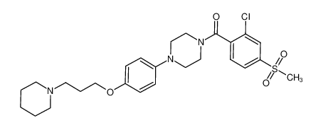 1-{[2-chloro-4-(methylsulfonyl)phenyl]carbonyl}-4-(4-{[3-(1-piperidinyl)propyl]oxy}phenyl)piperazine CAS:684247-40-3 manufacturer & supplier