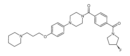 1-[(4-{[(3S)-3-fluoro-1-pyrrolidinyl]carbonyl}phenyl)carbonyl]-4-(4-{[3-(1-piperidinyl)propyl]oxy}phenyl)piperazine CAS:684248-19-9 manufacturer & supplier