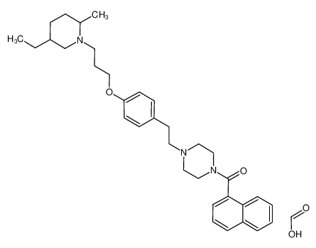 (4-(4-(3-(5-ethyl-2-methylpiperidin-1-yl)propoxy)phenethyl)piperazin-1-yl)(naphthalen-1-yl)methanone formate CAS:684248-60-0 manufacturer & supplier