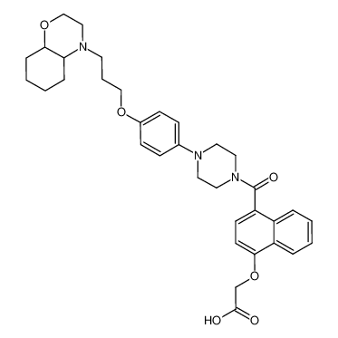 2-((4-(4-(4-(3-(octahydro-4H-benzo[b][1,4]oxazin-4-yl)propoxy)phenyl)piperazine-1-carbonyl)naphthalen-1-yl)oxy)acetic acid CAS:684248-77-9 manufacturer & supplier