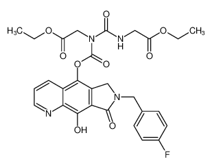 ethyl N-((2-ethoxy-2-oxoethyl)carbamoyl)-N-(((7-(4-fluorobenzyl)-9-hydroxy-8-oxo-7,8-dihydro-6H-pyrrolo[3,4-g]quinolin-5-yl)oxy)carbonyl)glycinate CAS:684285-47-0 manufacturer & supplier