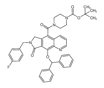 4-[9-benzhydryloxy-7-(4-fluoro-benzyl)-8-oxo-7,8-dihydro-6H-pyrrolo[3,4-g]quinoline-5-carbonyl]-piperazine-1-carboxylic acid tert-butyl ester CAS:684286-73-5 manufacturer & supplier