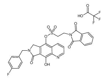 2-(1,3-dioxo-1,3-dihydro-isoindol-2-yl)-ethanesulfonic acid 7-(4-fluoro-benzyl)-9-hydroxy-8-oxo-7,8-dihydro-6H-pyrrolo[3,4-g]quinolin-5-yl ester trifluoroacetate CAS:684287-18-1 manufacturer & supplier