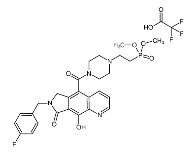 (2-{4-[7-(4-fluoro-benzyl)-9-hydroxy-8-oxo-7,8-dihydro-6H-pyrrolo[3,4-g]quinoline-5-carbonyl]-piperazin-1-yl}-ethyl)-phosphonic acid trifluoroacetate CAS:684287-54-5 manufacturer & supplier