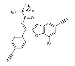 N-((7-bromo-5-cyanobenzofuran-2-yl)(4-cyanophenyl)methylene)-2-methylpropane-2-sulfinamide CAS:684648-56-4 manufacturer & supplier