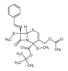 (6R)-3-acetoxymethyl-7t-benzylideneamino-2,7c-bis-methylsulfanyl-8-oxo-(6rH)-5-thia-1-aza-bicyclo[4.2.0]oct-3-ene-2c-carboxylic acid tert-butyl ester CAS:68474-70-4 manufacturer & supplier