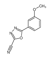 5-(3-methoxy-phenyl)-[1,3,4]oxadiazole-2-carbonitrile CAS:68497-40-5 manufacturer & supplier