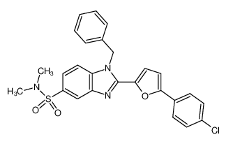 1-benzyl-2-[5-(4-chloro-phenyl)-furan-2-yl]-1H-benzoimidazole-5-sulfonic acid dimethylamide CAS:68502-65-8 manufacturer & supplier