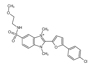 2-[5-(4-chloro-phenyl)-furan-2-yl]-5-(2-methoxy-ethylsulfamoyl)-1,3-dimethyl-benzoimidazolium CAS:68503-84-4 manufacturer & supplier