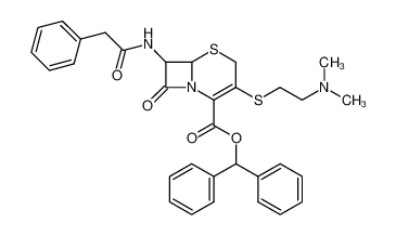 3-(2-Dimethylamino-ethylsulfanyl)-8-oxo-7-phenylacetylamino-5-thia-1-aza-bicyclo[4.2.0]oct-2-ene-2-carboxylic acid benzhydryl ester CAS:68506-32-1 manufacturer & supplier