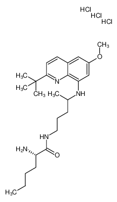 (2S)-2-amino-N-(4-((2-(tert-butyl)-6-methoxyquinolin-8-yl)amino)pentyl)hexanamide trihydrochloride CAS:685092-95-9 manufacturer & supplier