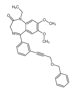 5-(3-(3-(benzyloxy)prop-1-yn-1-yl)phenyl)-1-ethyl-7,8-dimethoxy-1,3-dihydro-2H-benzo[e][1,4]diazepin-2-one CAS:685103-13-3 manufacturer & supplier