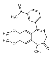 5-(3-acetylphenyl)-7,8-dimethoxy-1-methyl-1,3-dihydro-2H-benzo[e][1,4]diazepin-2-one CAS:685103-36-0 manufacturer & supplier