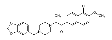 2-(4-(benzo[d][1,3]dioxol-5-ylmethyl)piperazin-1-yl)-1-(5-chloro-6-methoxynaphthalen-2-yl)propan-1-one CAS:685104-68-1 manufacturer & supplier