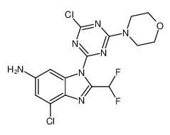 4-chloro-1-(4-chloro-6-morpholino-1,3,5-triazin-2-yl)-2-(difluoromethyl)-1H-benzo[d]imidazol-6-amine CAS:685111-14-2 manufacturer & supplier