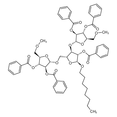 octyl 2,3-di-O-benzoyl-5-O-methyl-α-D-arabinofuranosyl-(1-)3)-[2,3-di-O-benzoyl-5-O-methyl-α-D-arabinofuranosyl-(1-)5)]-2-O-benzoyl-α-D-arabinofuranoside CAS:685111-78-8 manufacturer & supplier