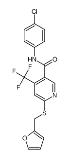 N-(4-chlorophenyl)-6-((furan-2-ylmethyl)thio)-4-(trifluoromethyl)nicotinamide CAS:685124-93-0 manufacturer & supplier