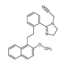 2-(2-(2-(2-(2-methoxynaphthalen-1-yl)ethyl)phenyl)-4,5-dihydro-1H-imidazol-1-yl)acetonitrile CAS:685126-51-6 manufacturer & supplier